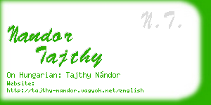 nandor tajthy business card