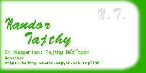 nandor tajthy business card